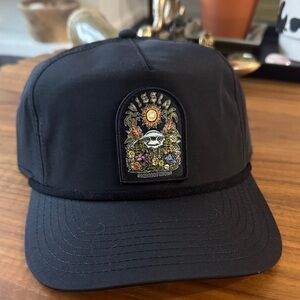 VISSLA Black Baseball Cap with Colorful Embroidered Patch